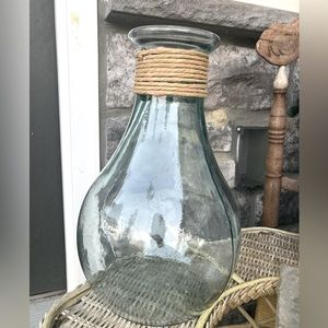 Glass Vase with Jute